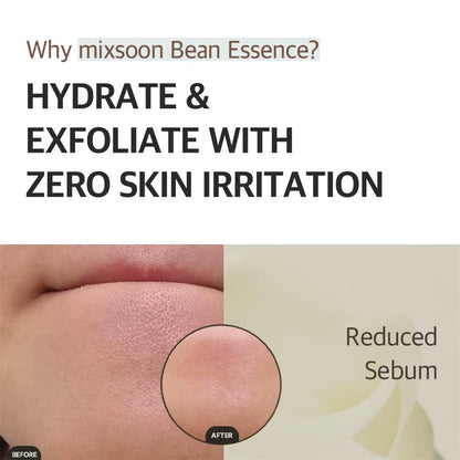 Mixsoon Bean Essence Vegan Snail Facial Exfoliating Essence Facial Moisturizing Korean Skin Care Product Glassskin/50 ML