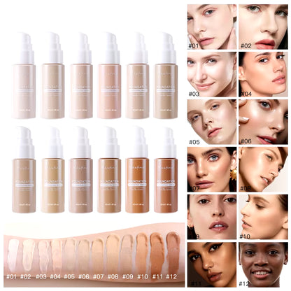 Liquid Foundation Effective Concealer Waterproof Sweat-Resistant Makeup Professional Cosmetics