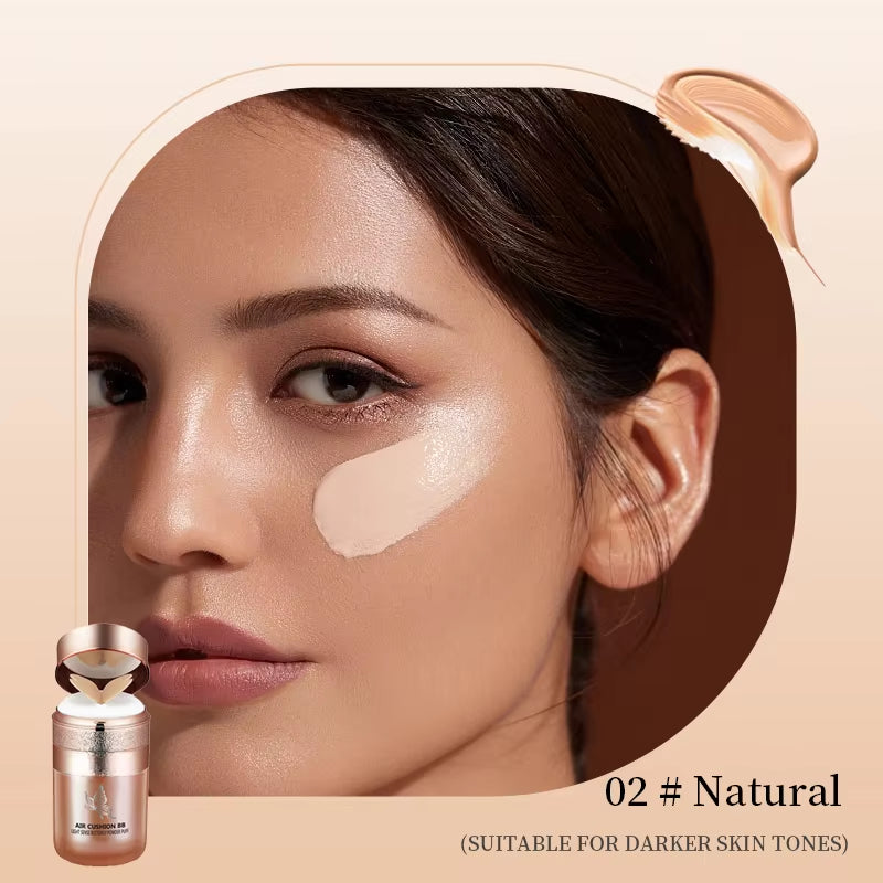 Air Cushion BB Cream Butterfly Powder Puff Moisturizing Foundation Concealer Whitening Oil-Control Waterproof Makeup Cosmetics