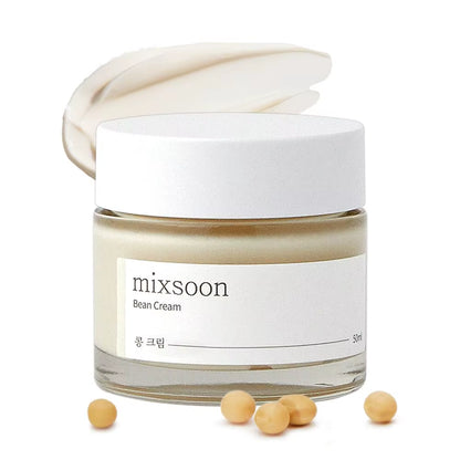 Mixsoon Bean Cream Vegansnail, Long-Lasting Soothing Hydration Cream for Face, Korean Skin Care 1.69 Fl.Oz 50Ml