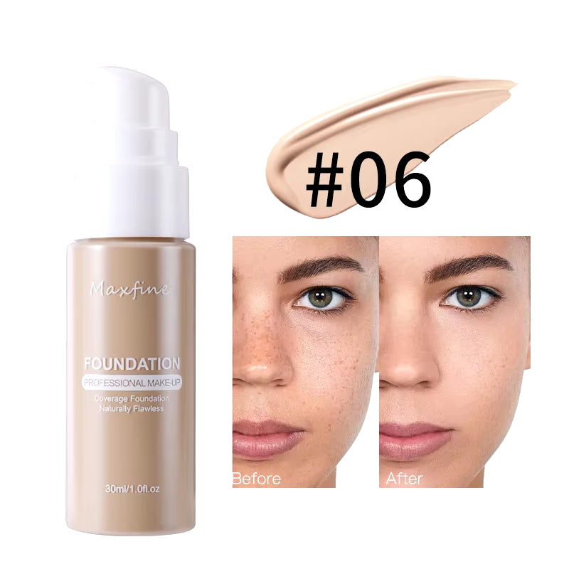 Liquid Foundation Effective Concealer Waterproof Sweat-Resistant Makeup Professional Cosmetics