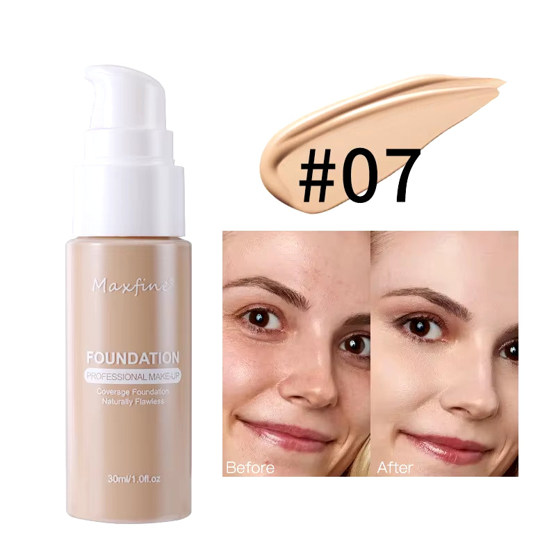 Liquid Foundation Effective Concealer Waterproof Sweat-Resistant Makeup Professional Cosmetics