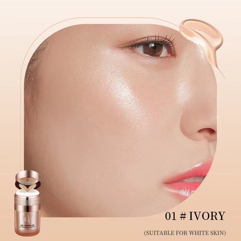 Air Cushion BB Cream Butterfly Powder Puff Moisturizing Foundation Concealer Whitening Oil-Control Waterproof Makeup Cosmetics